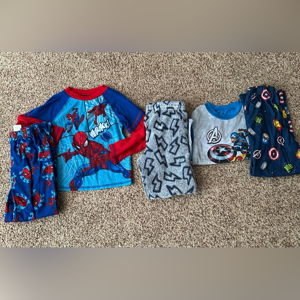 Marvel Spider-Man and Avengers Kids' Pajama Set - Blue, Red, Gray